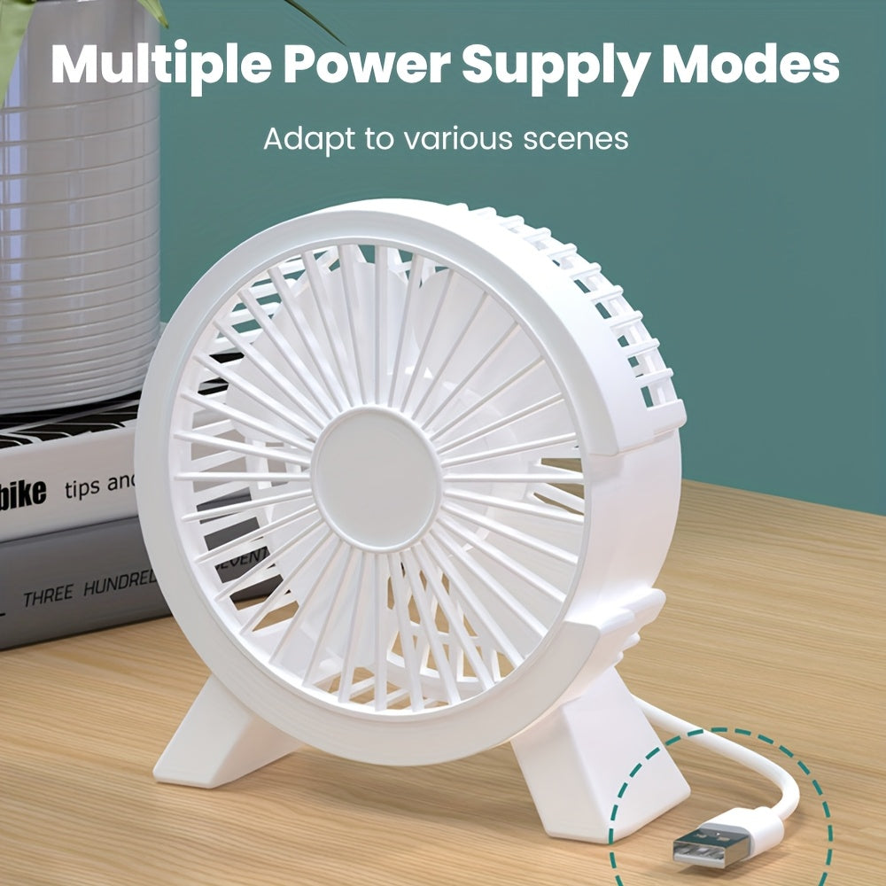 USB C-Type Desktop Fan with 3 Adjustable Speeds Quiet Operation Green Compact Office Home