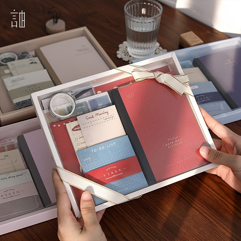 Student Art Notebook Set with Stickers and 122-Piece Material Kit for School Supplies