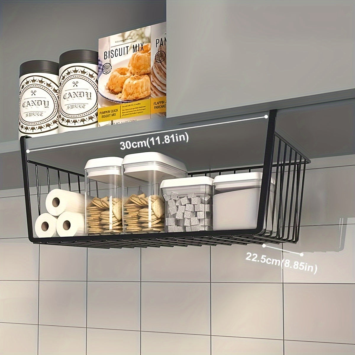 Hanging Kitchen Storage Basket Shelves Pull-Out Racks for Seasonings Organization