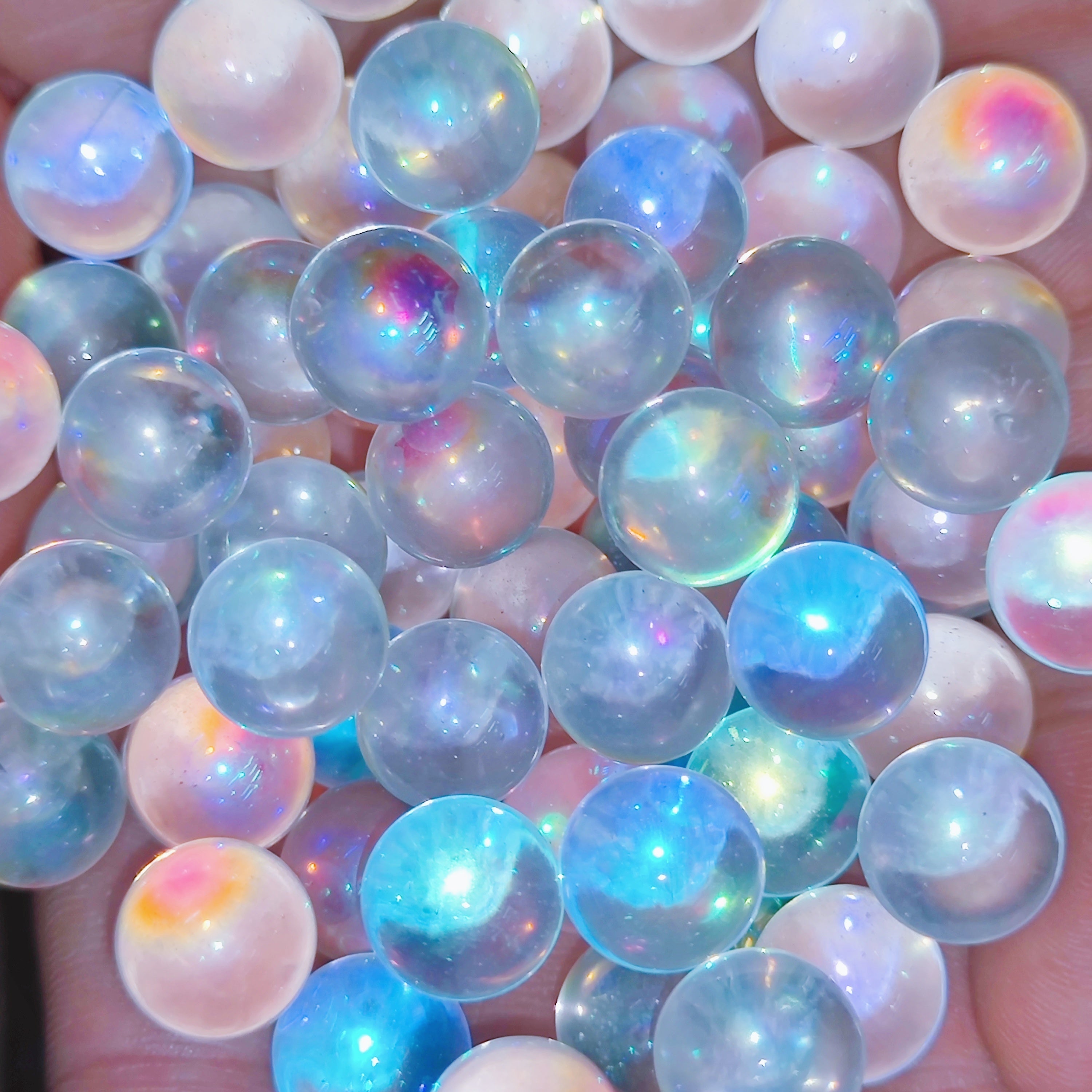 Glow-in-the-Dark Glass Beads 12mm for Jewelry Crafts Aquarium Decor Set of 10