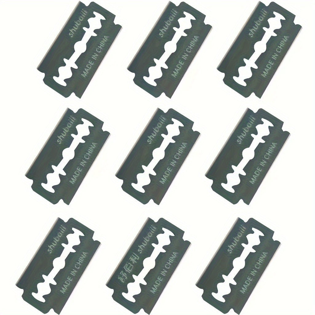 Мужские лезвия для безопасного бритья с двойным лезвием, упаковка 50 или 100, из углеродистой стали