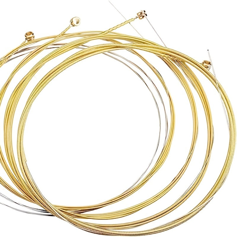 Acoustic Guitar Strings Bronze Roundwound Steel Core Bright Sound for Beginners