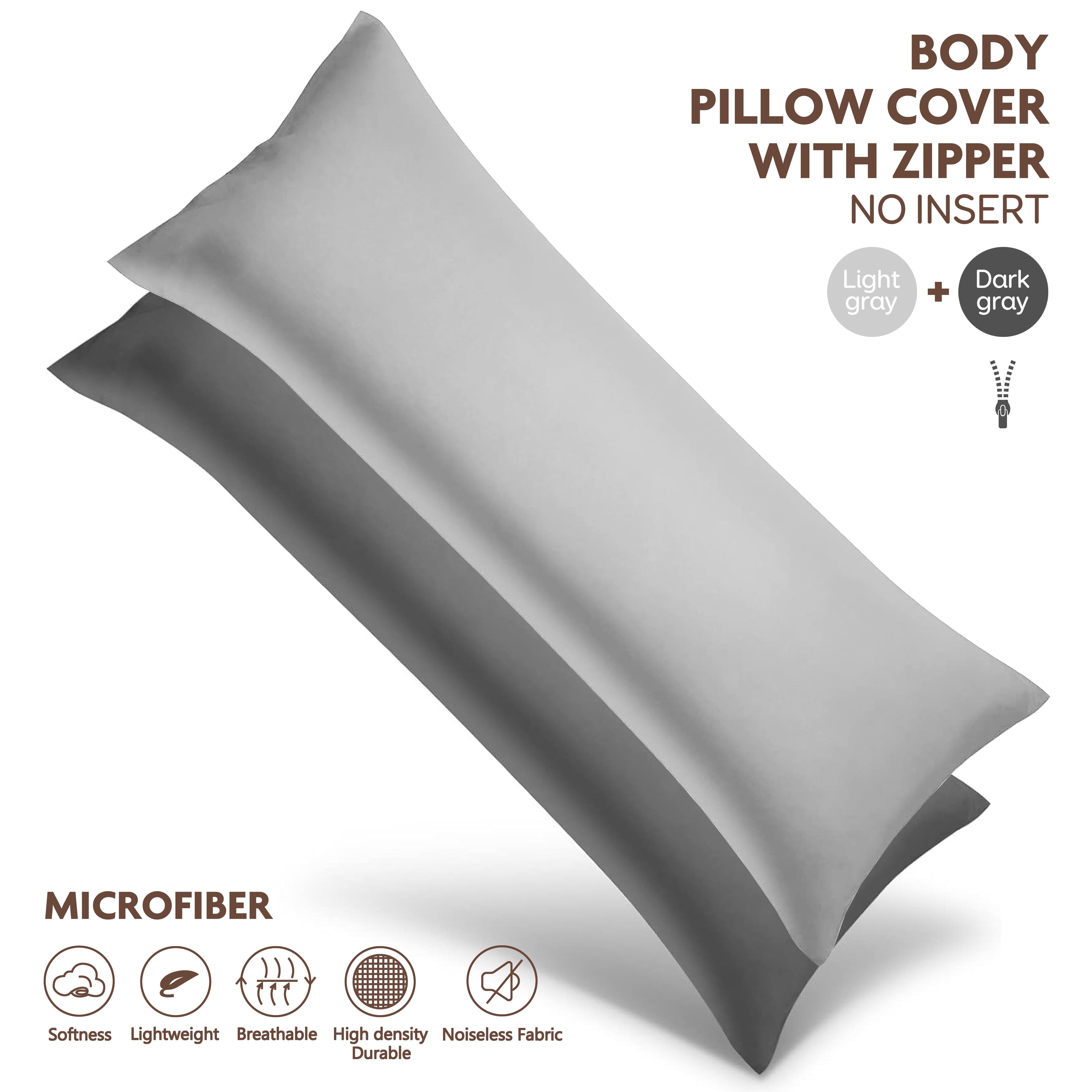 Polyester Brushed Pillowcase 51x137cm Long Zipper Closure Home Bedding Decor