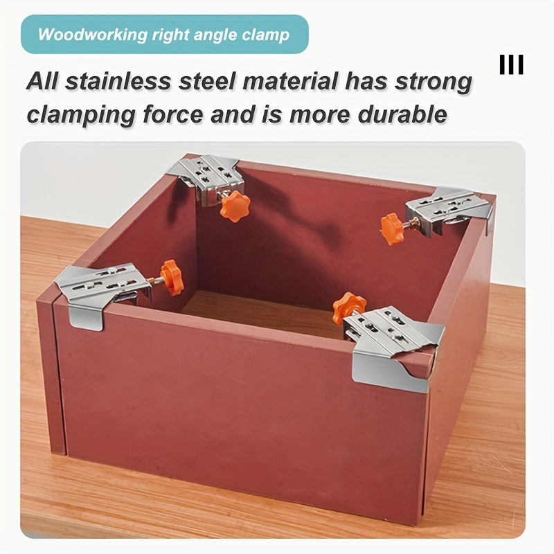 Burchakli vintli rostlash uchun sozlanadigan zanglamaydigan po'latdan yasalgan qisqichcha, apelsin tutqichli