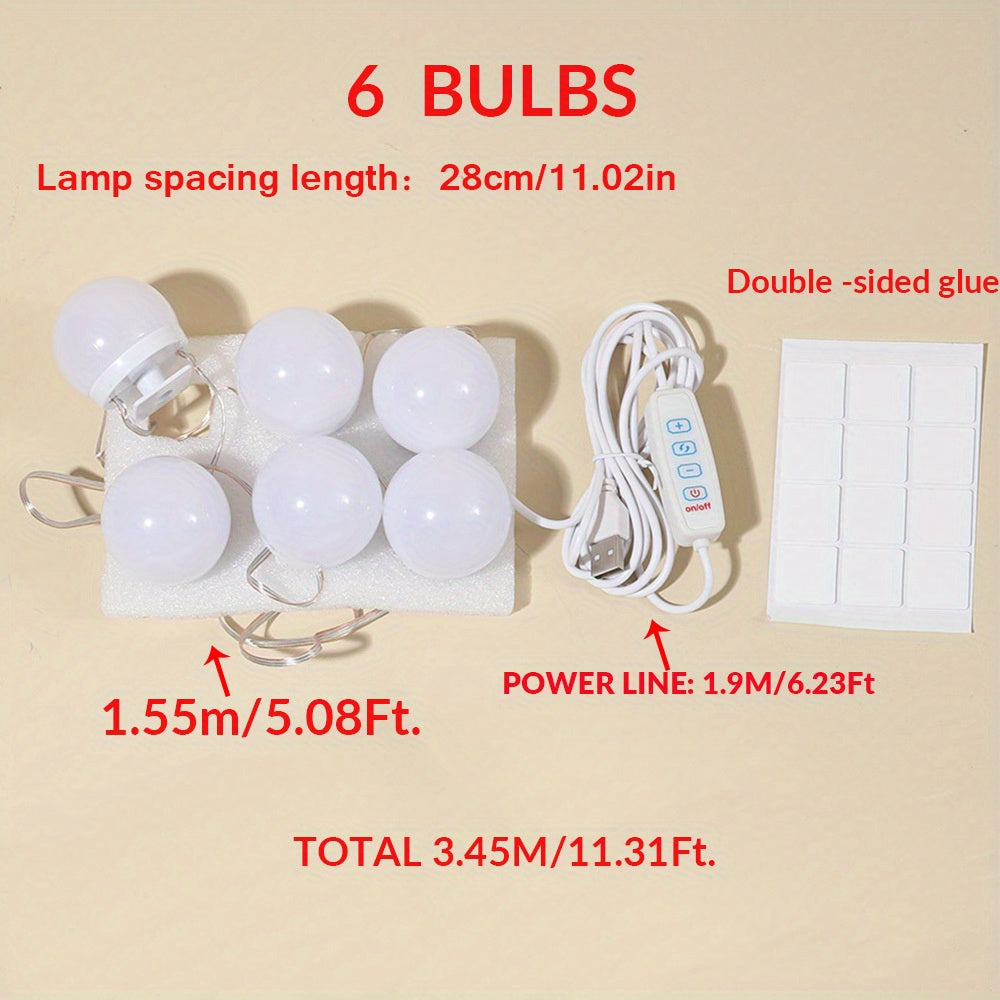 Dimmable LED Vanity Mirror Lights for Makeup and Bathroom Mirrors Plastic Modern Polished Up-Style Sconce