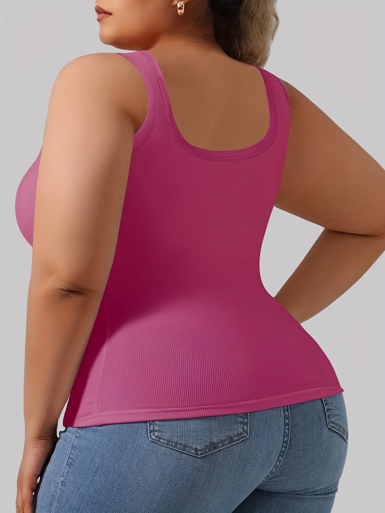 Women’s Rib-Knit Sports Bra and Tank Top 2-in-1 Solid Polyester Elastane Sleeveless Workout