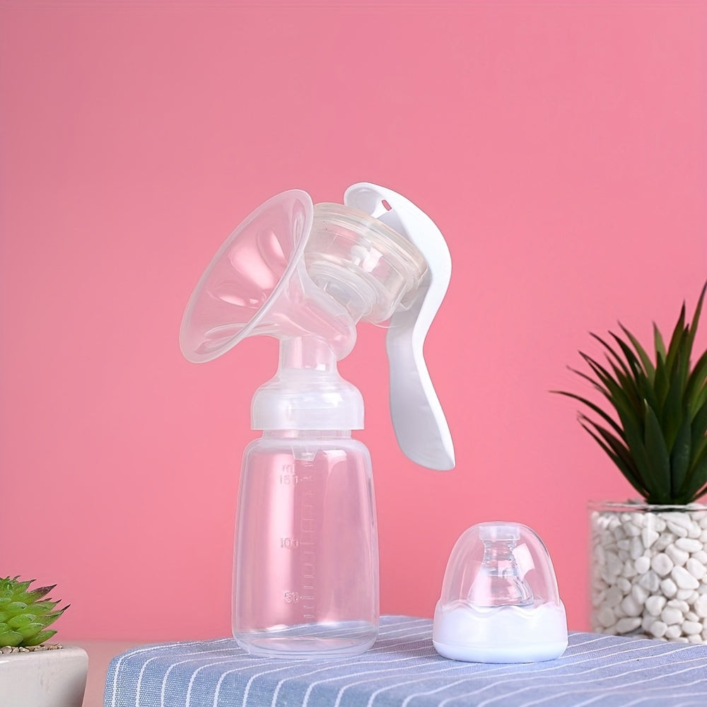 Extractor manual de leche para nuevas madres con succión potente y recolector de leche