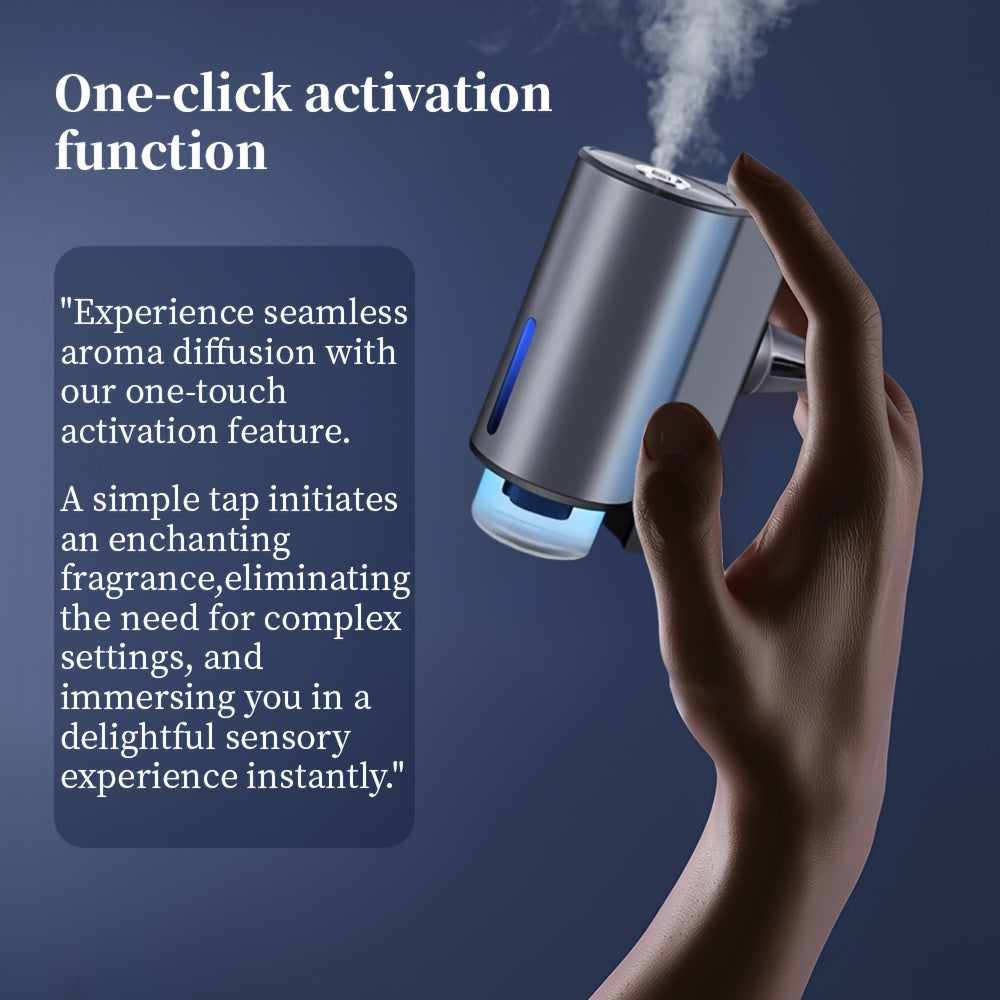 Smart USB Car Aroma Diffuser Essential Oil Humidifier 3-Speed Rechargeable Battery