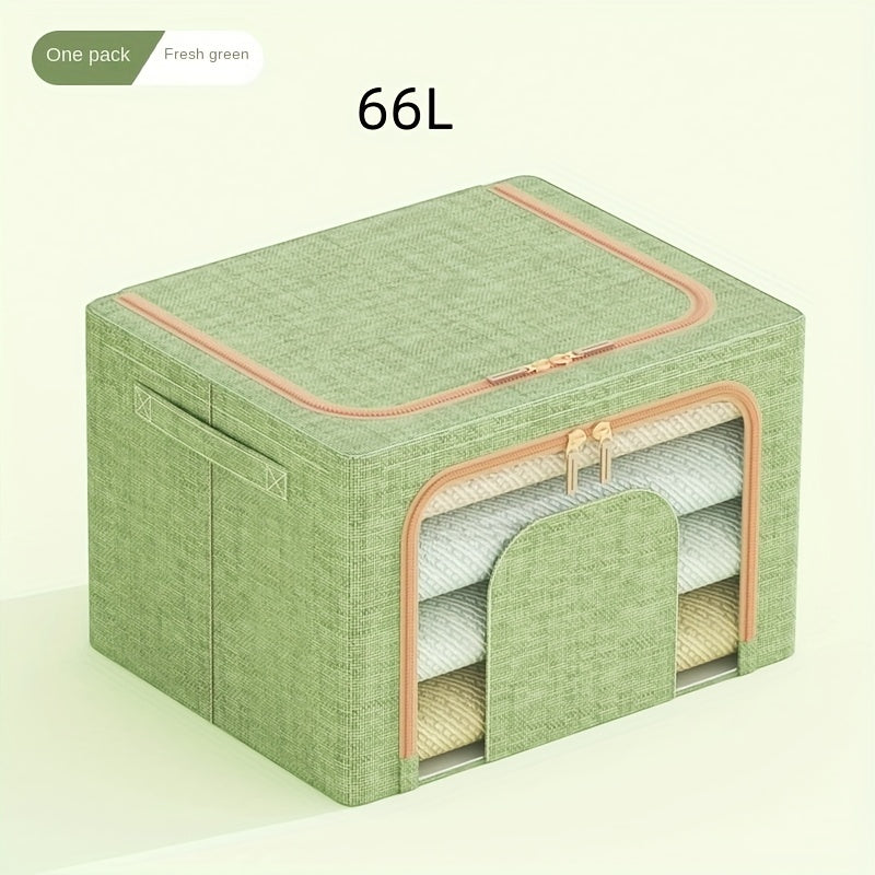 Koʻchiriladigan saqlash qutisi, shaffof poʻlat ramkali, shkafni tartibga solish uchun, katta sigʻimli kiyimlar saqlash