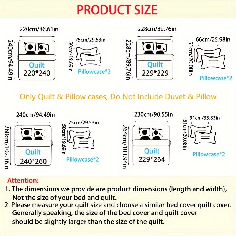 3-Piece Ultrasonic Embossed Polyester Bedspread Set with Quilt and Pillowcases for Modern Bedroom Decor