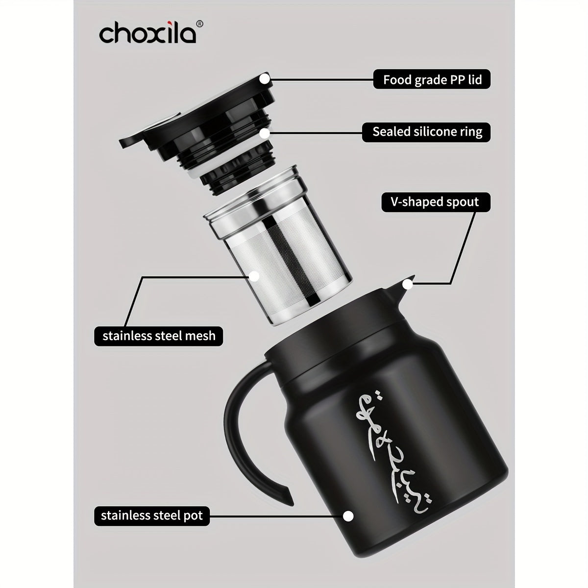 Insulated Stainless Steel Coffee Carafe 1000ml Thermal Jug for Coffee Tea