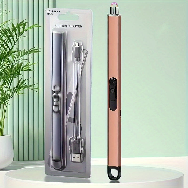 Electric Rechargeable Candle Lighter Windproof Flameless Kitchen BBQ Camping Tool