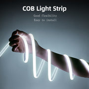 Luces de tira LED COB flexibles 288 LEDs/m 9W Blanco Blanco cálido Adhesivo para cocina jardín hogar