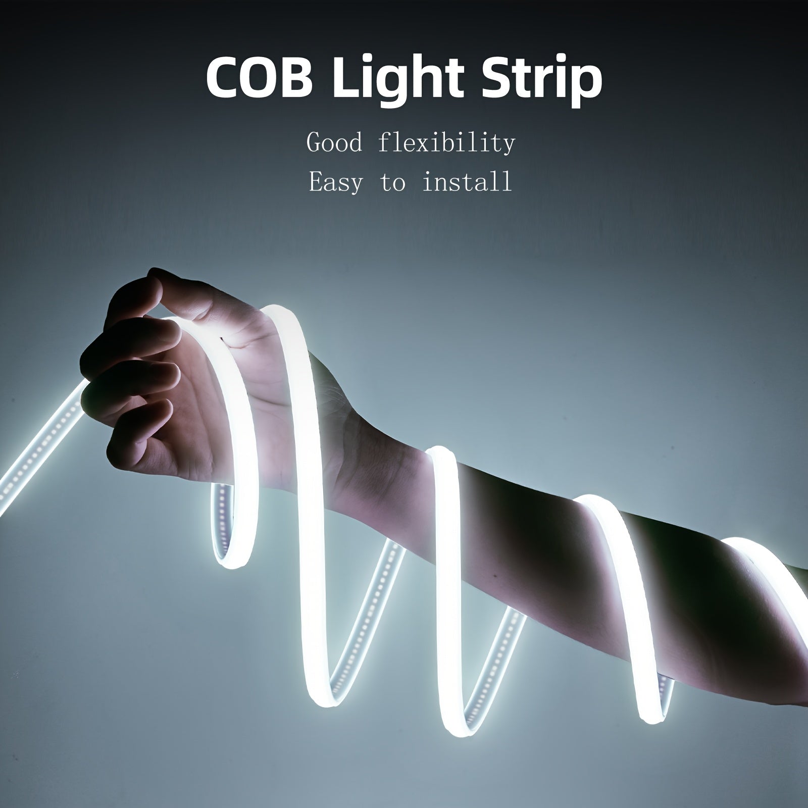 High-Brightness COB LED Strip Lights 288 LEDs/m White Warm White Flexible Outdoor Decor