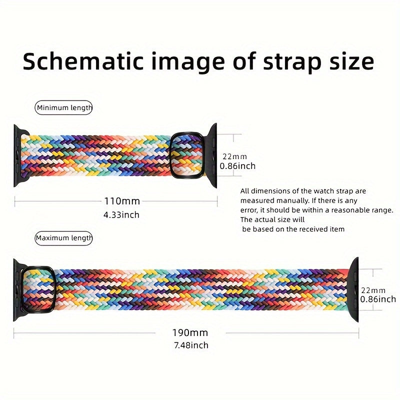Nylon Braided Adjustable Waterproof Sweat-Resistant Apple Watch Band for Ultra2/9/8/7/6/5/4/3/SE