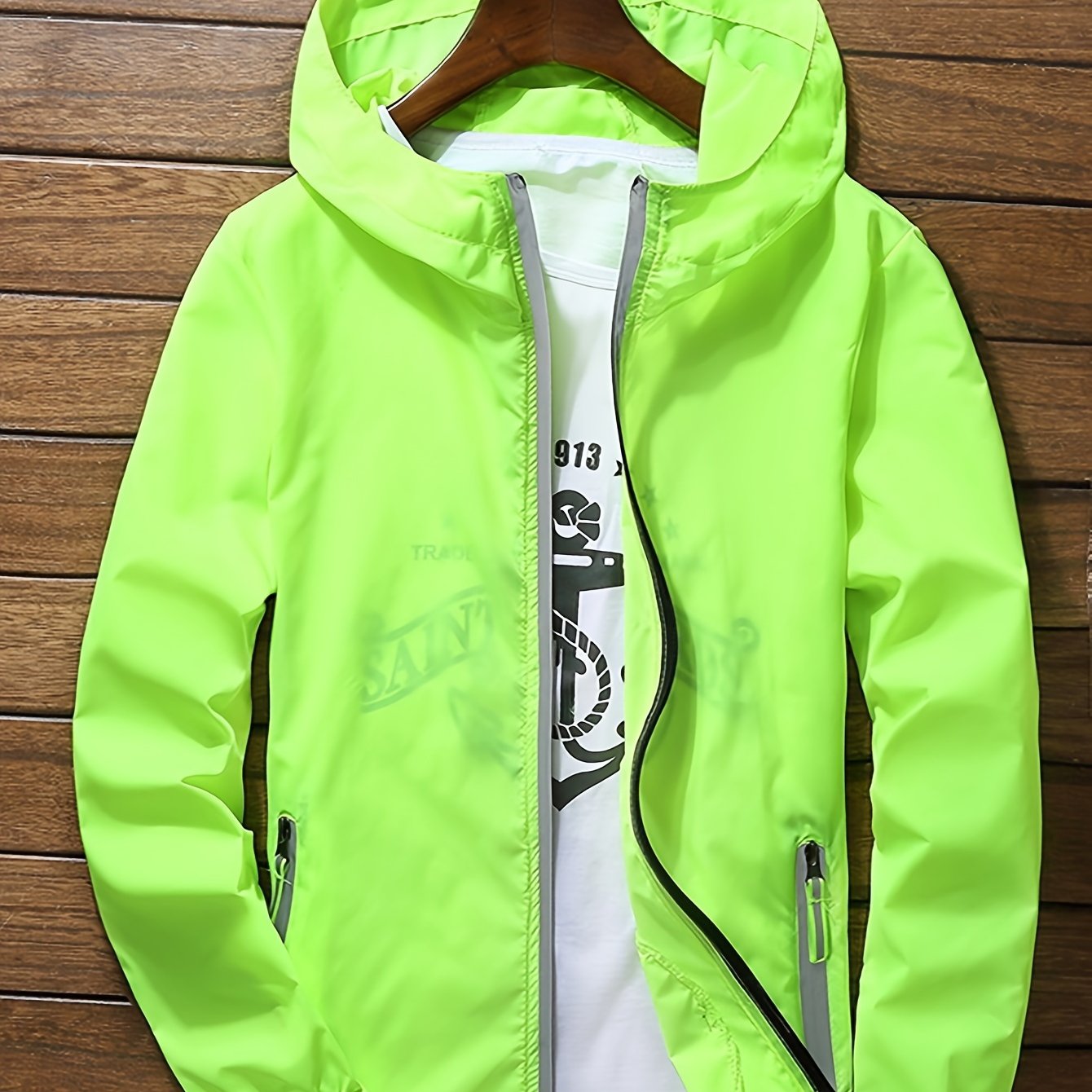 Unisex Summer Lightweight Water-Resistant Polyester Jacket with Sun Protection and Hood