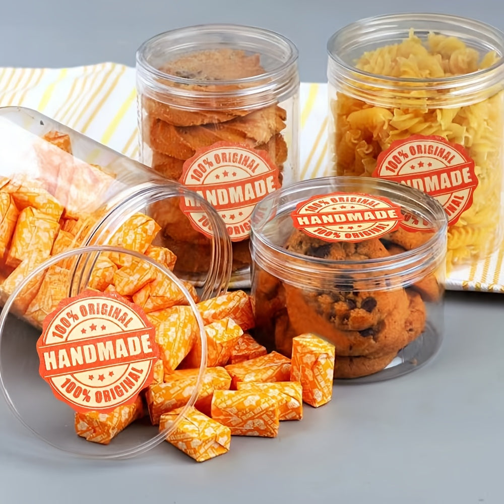 Roll of 500 Adhesive Labels 2.54 cm Diameter Handmade Craft Seals for Gifts