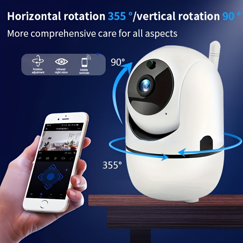 Wireless Security Camera with Night Vision Motion Detection 360° Tilt for Pets and Elderly
