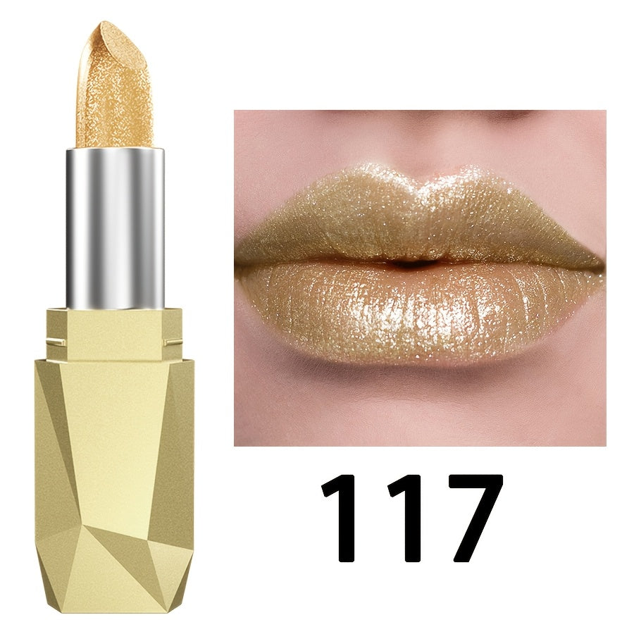 Pintalabios perlescente para mujer, de alta pigmentación, no se desvanece, con gloss hidratante