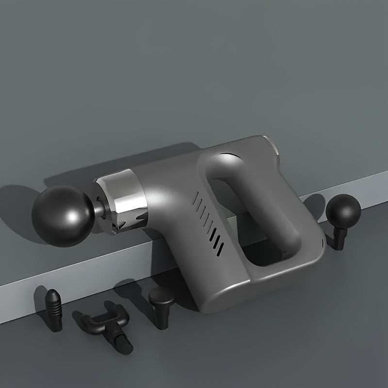 4-Piece Deep Tissue Massage Gun Set with Four Heads for Body Shaping and Muscle Relaxation