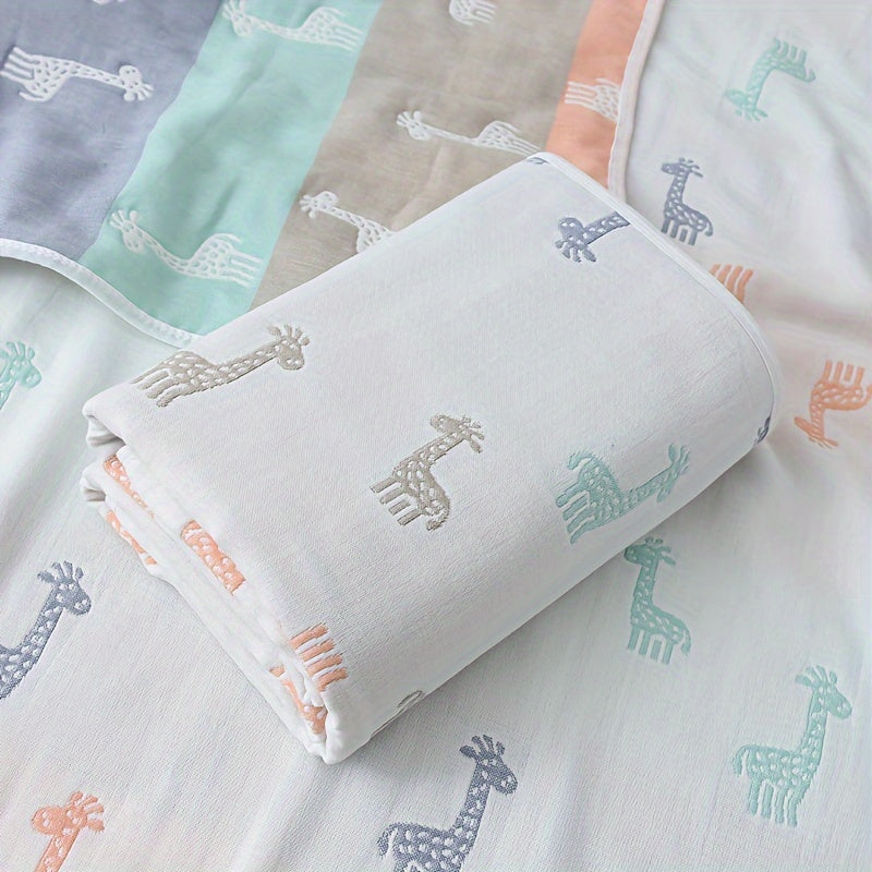 Six-Layer Gauze Baby Bath Towel with Jacquard Design for Newborns