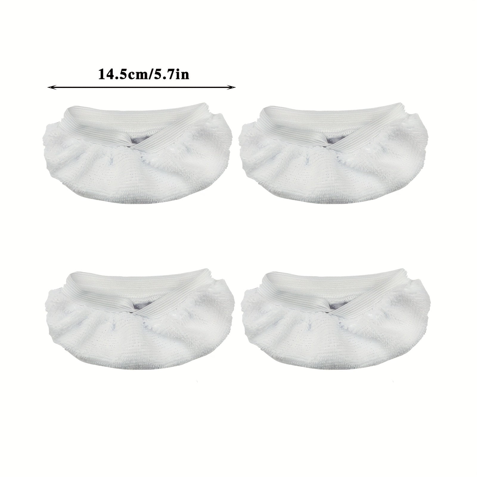 4 ta qayta ishlatiladigan mikroto'qima padlar to'plami, qo'l bilan ishlatiladigan bug' tozalagich uchun, barcha mop boshlariga mos keladi