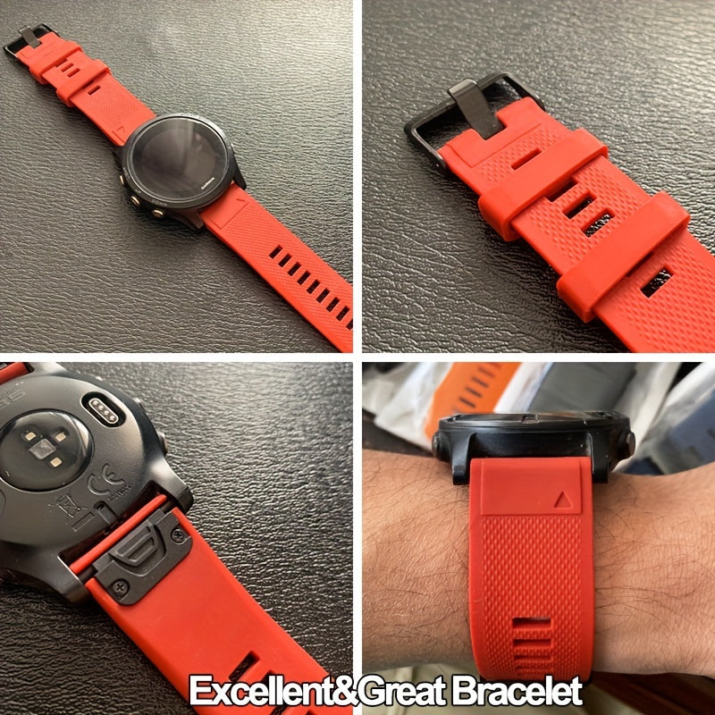 Garmin Fenix 7 Solar, Forerunner 955, Instinct 2 va boshqalar uchun maksimal qulaylik va chidamlilik uchun mo'ljallangan yuqori samarali sport kamarlarimiz bilan yangilang. Fenix 6, 5, Forerunner 945, Fenix3 HR, Descent MK 1 va boshqalar bilan mos keladi.