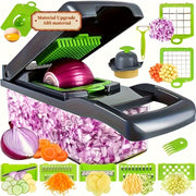 Kitchen Vegetable Knife Set 6/16 ABS Plastic Food Cutter with 8 Steel Blades