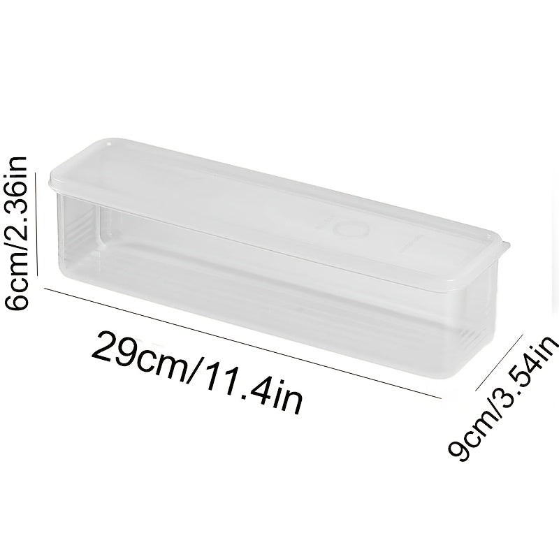 Set of 6 Plastic Food Storage Containers with Lids for Refrigerator Organization