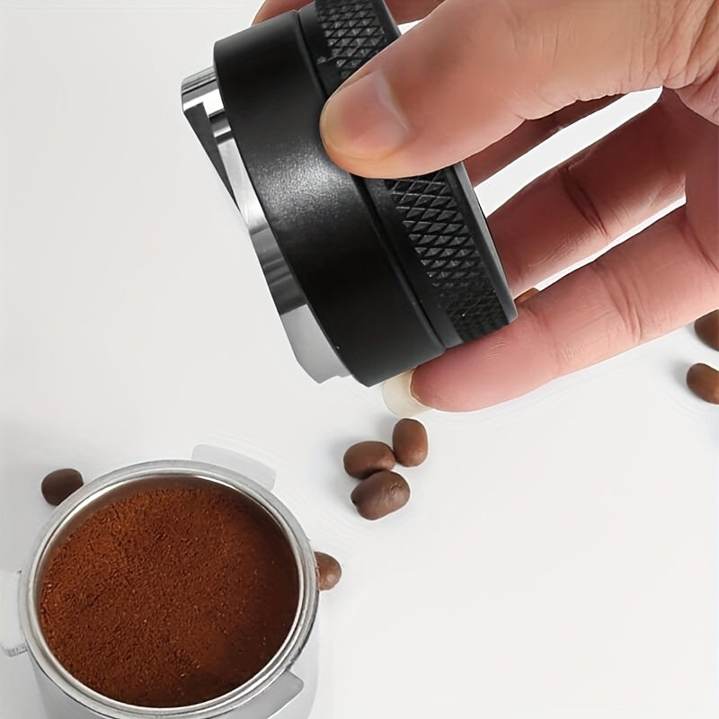 Espresso Coffee Tamper and Distributor Tool Adjustable Height Black ABS Plastic 51mm 53mm 58mm