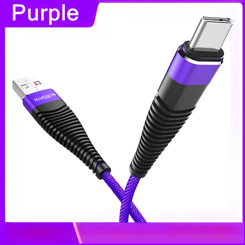 USB Type-C Fast Charging Cable for Android Phones Nylon Matte Male to Male 10-20W