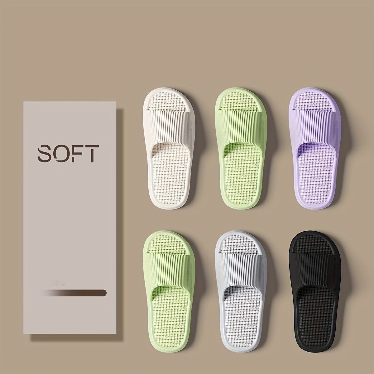 Plus Size 48-49 EVA Slides for Indoor Outdoor Non-Slip Quick-Dry Black