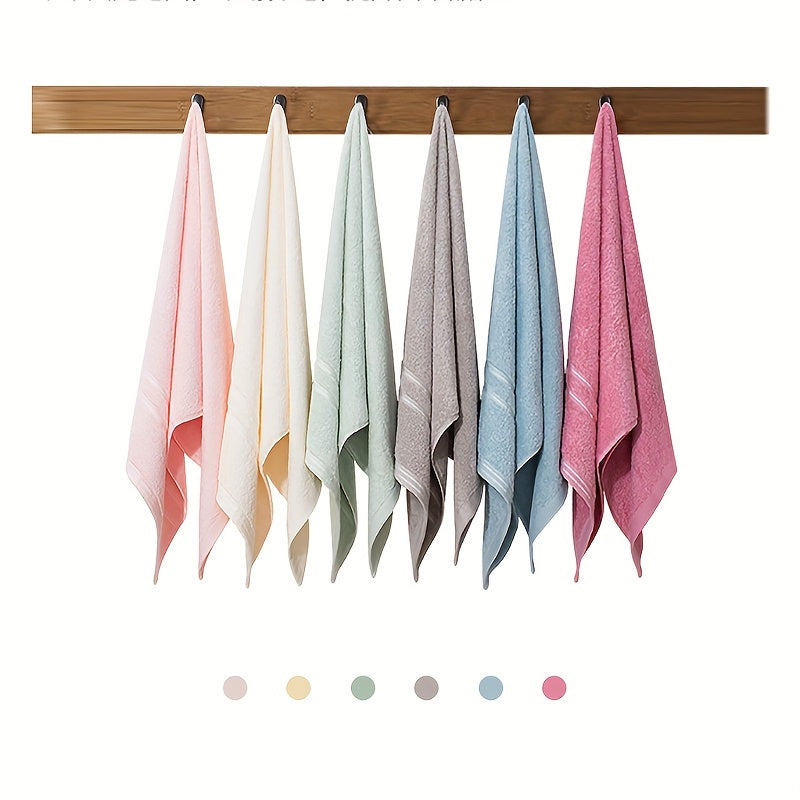 6pcs Cotton Face Towels Set Quick-Drying Highly Absorbent Assorted Colors for Bathroom Travel Gym