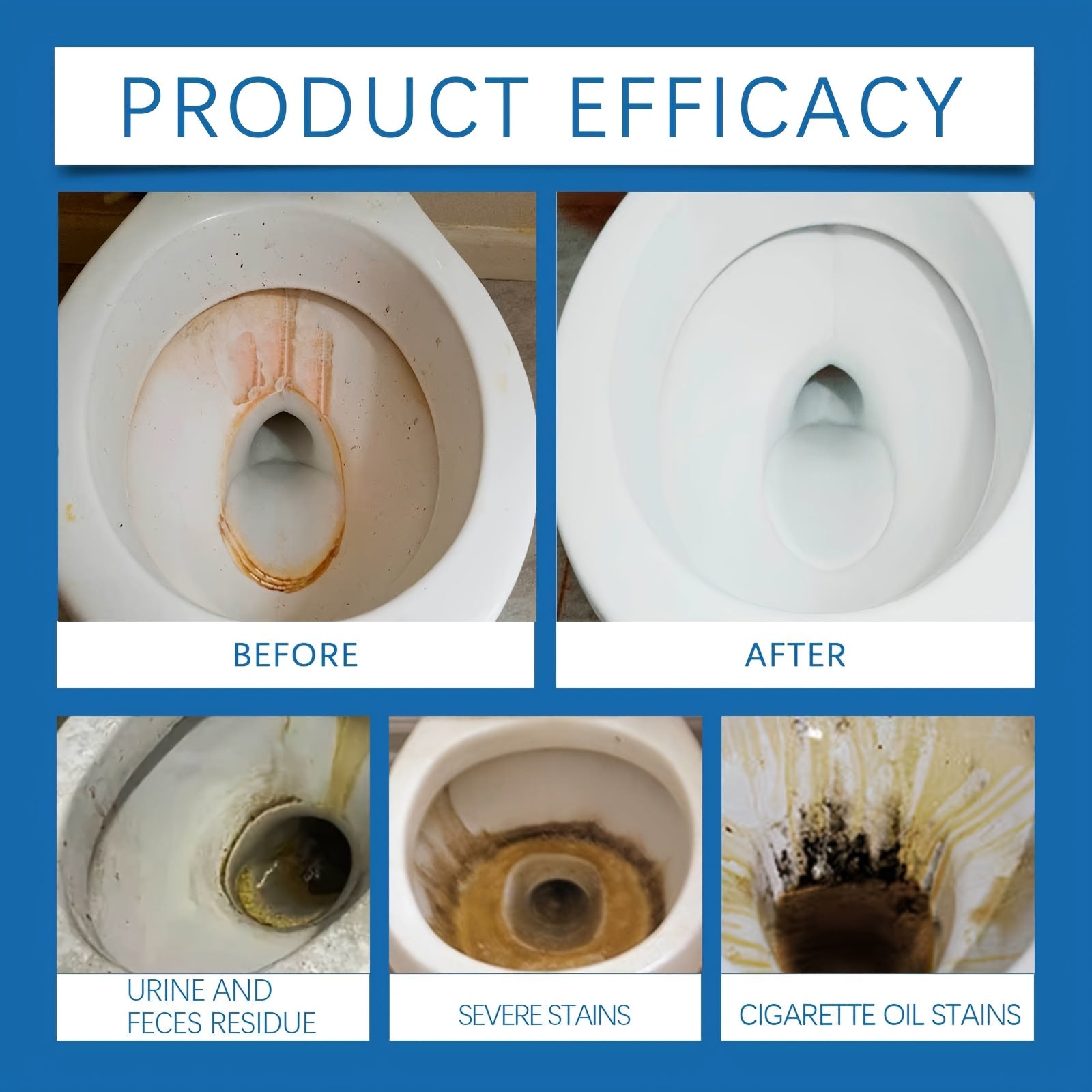 Effervescent Toilet Cleaning Tablets Odor Removal Stain Removal Plastic