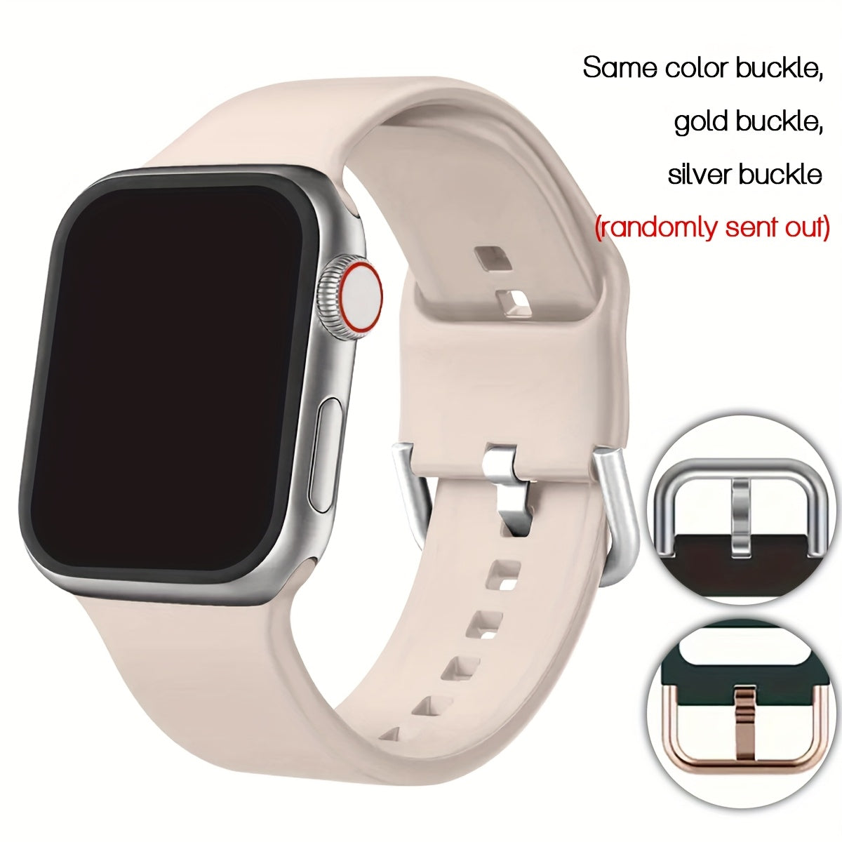 Sport Silicone Watch Band for Apple Watch Series 1-10 Compatible with 38mm to 49mm Men Women