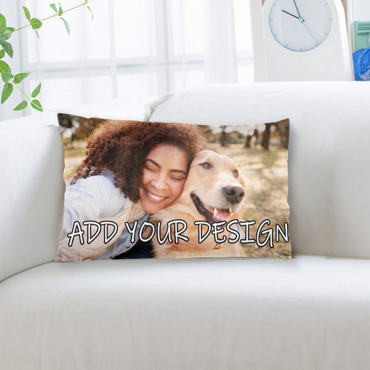 Square Throw Pillow Cover Custom Photo and Text Personalized Gift for Birthdays and Anniversaries