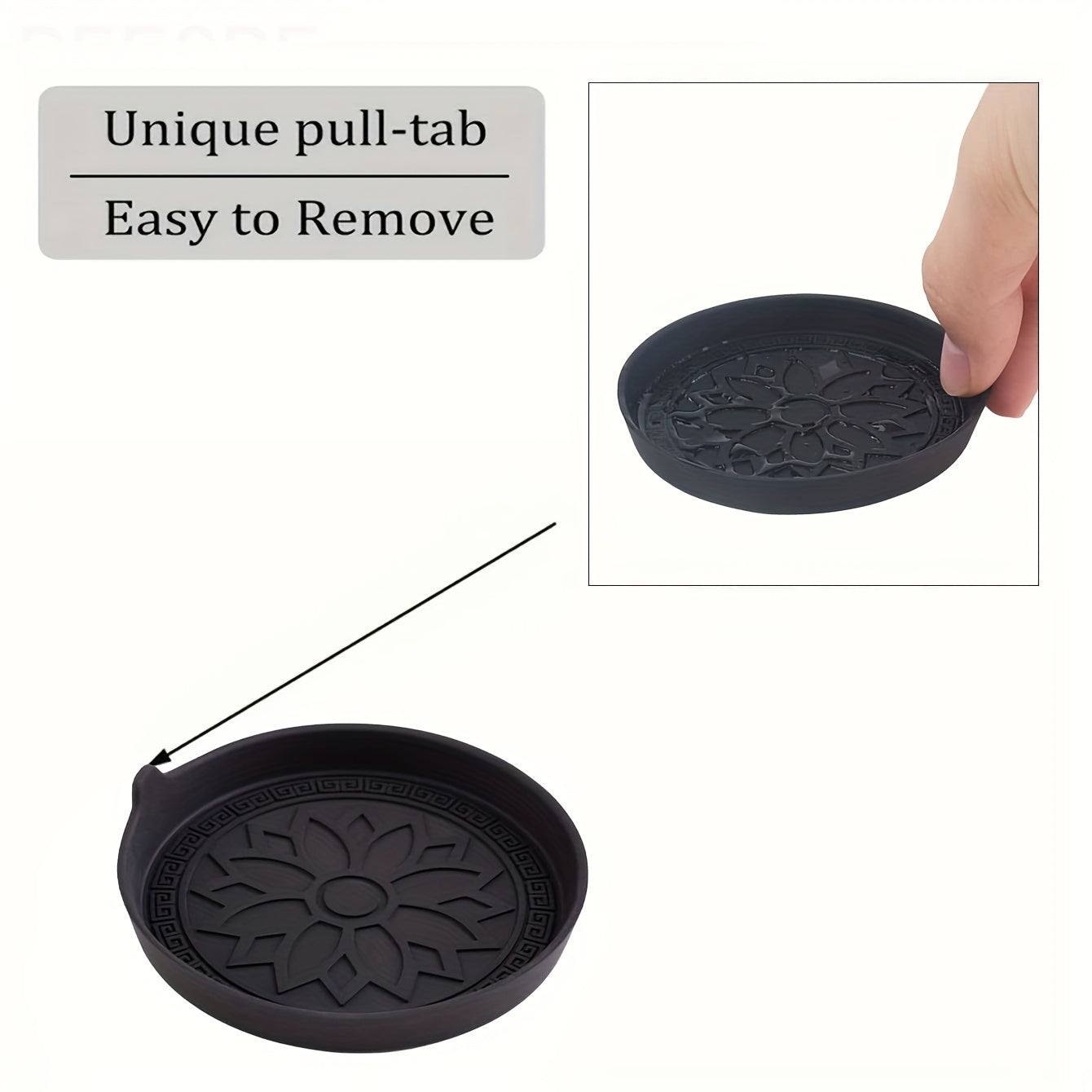 Avtomobil ichki qismi uchun gullli dizaynga ega universal silikon suv stakan tutgichi