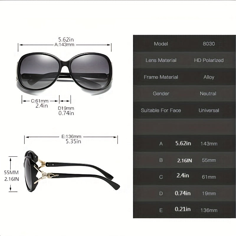 Large Oversized Polarized Unisex Fashion Sunglasses