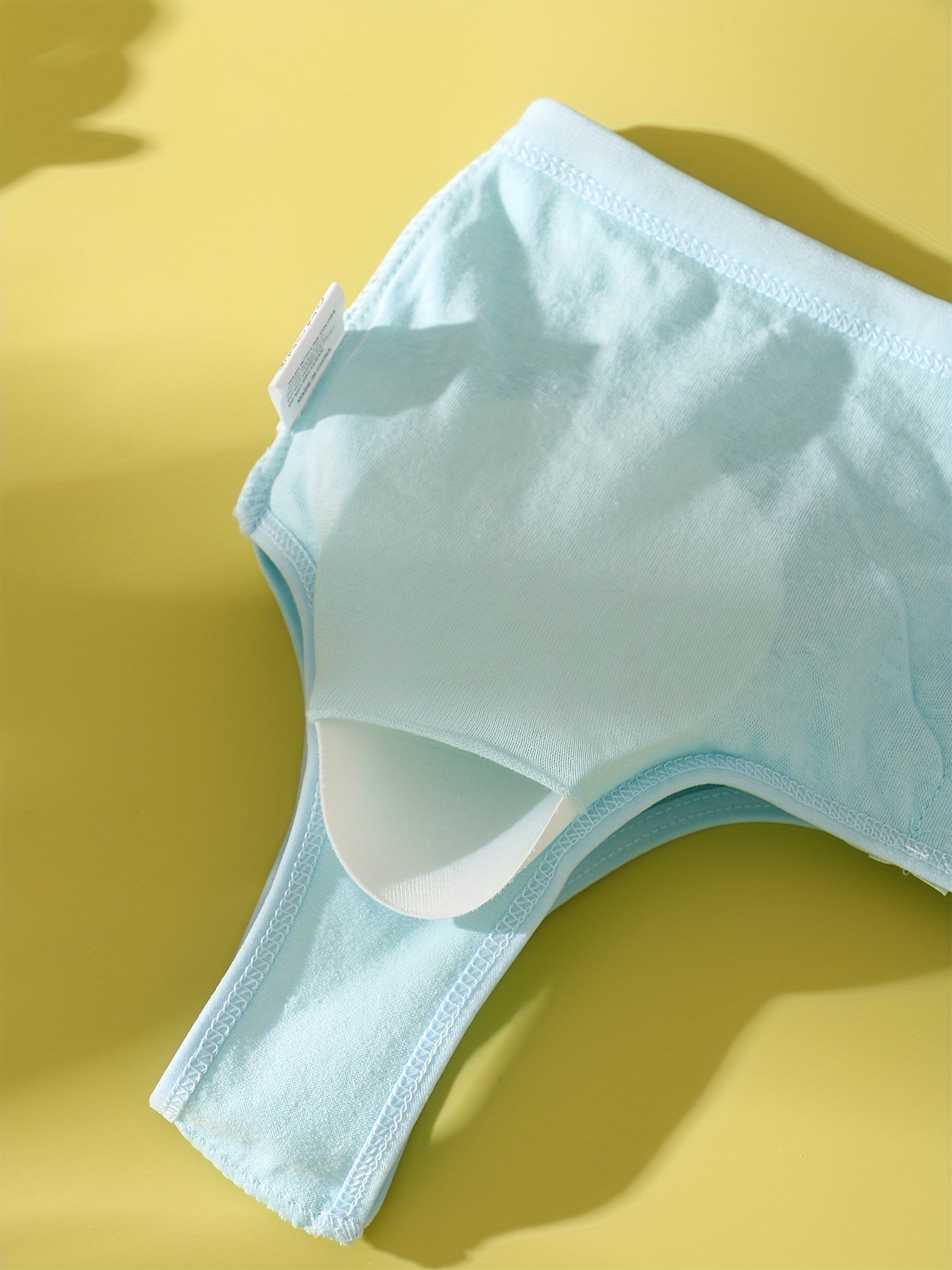 Girls Cotton Bras Pack of 4 Solid Color Cotton Bras for Girls Aged 7-13 with Animal Illustrations Stretchy and Machine Washable