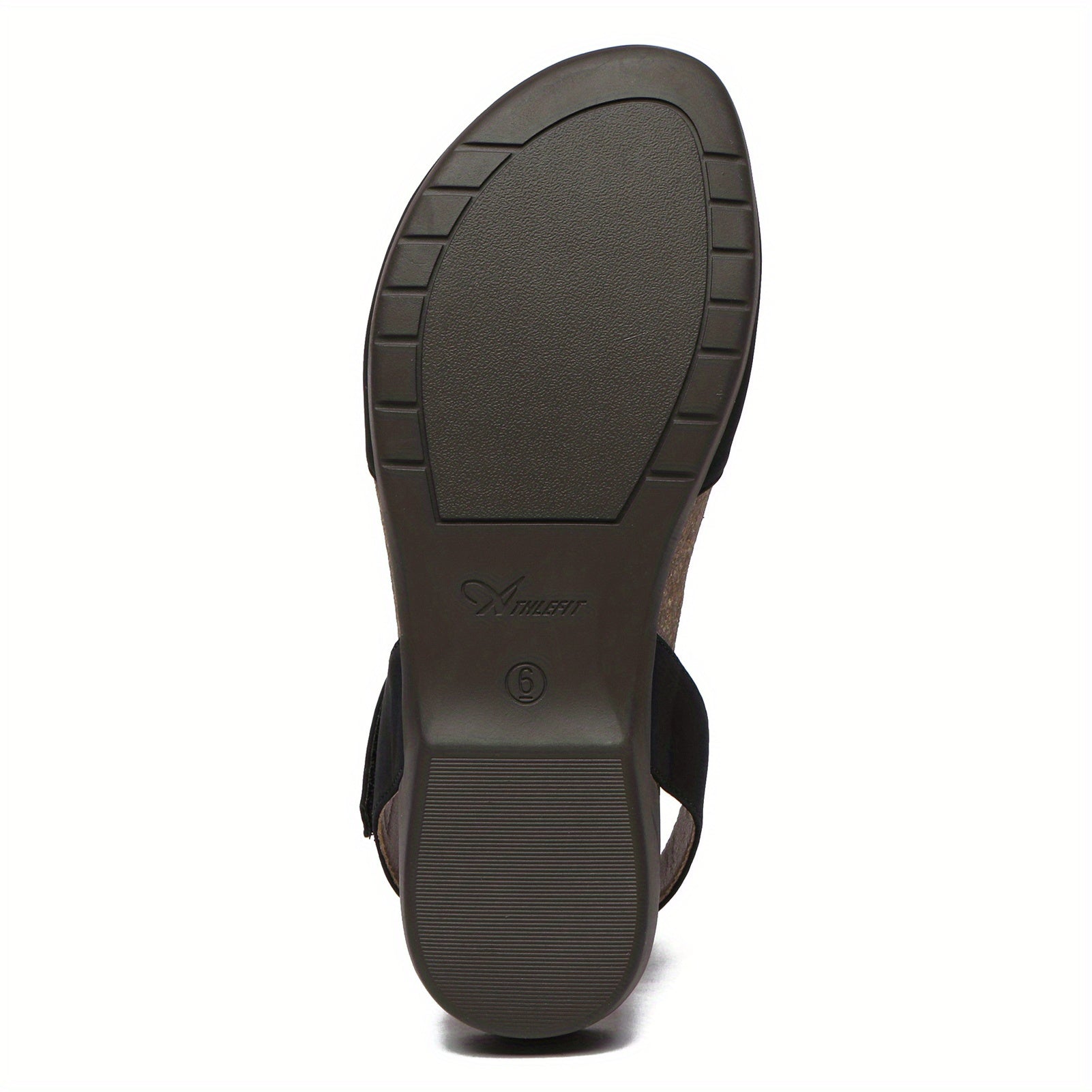 Women's Flat Sandals Adjustable Buckle Strap Summer Casual Brown