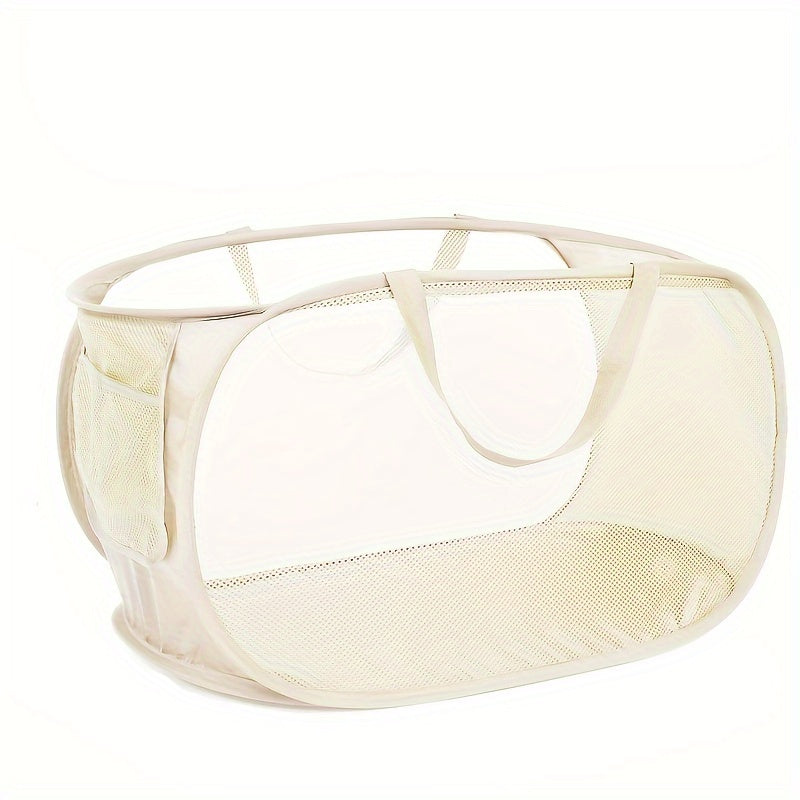 Mesh dizayni bilan ochiladigan kir yuvish savati, kir yuvish xonasi uchun katta saqlash