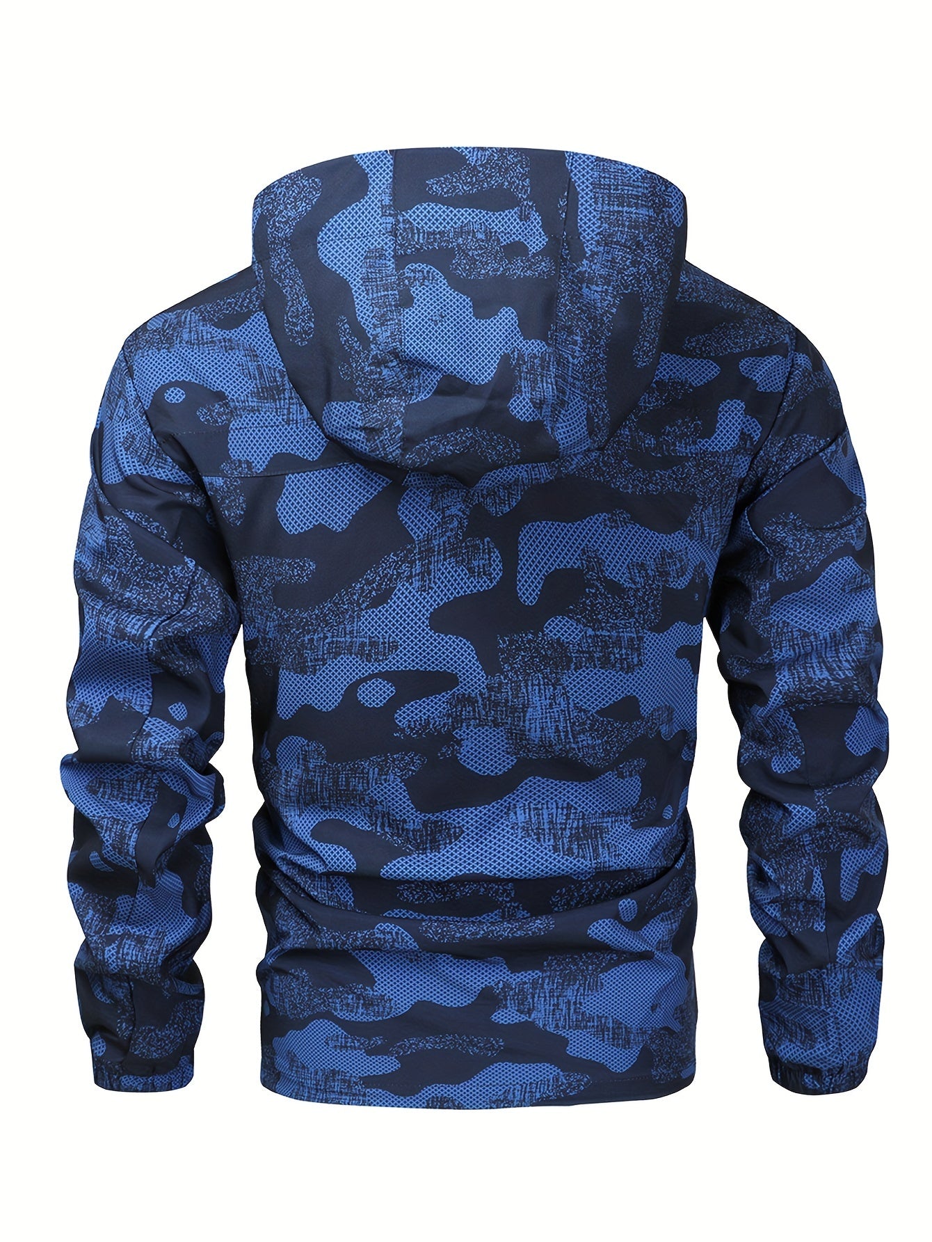 Men's Camouflage 2-Piece Casual Outfit Hooded Jacket and Breathable Pants