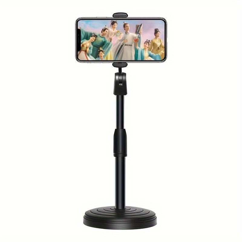 Adjustable Mobile Phone Holder with 360-Degree Rotation Foldable Portable Stable Design
