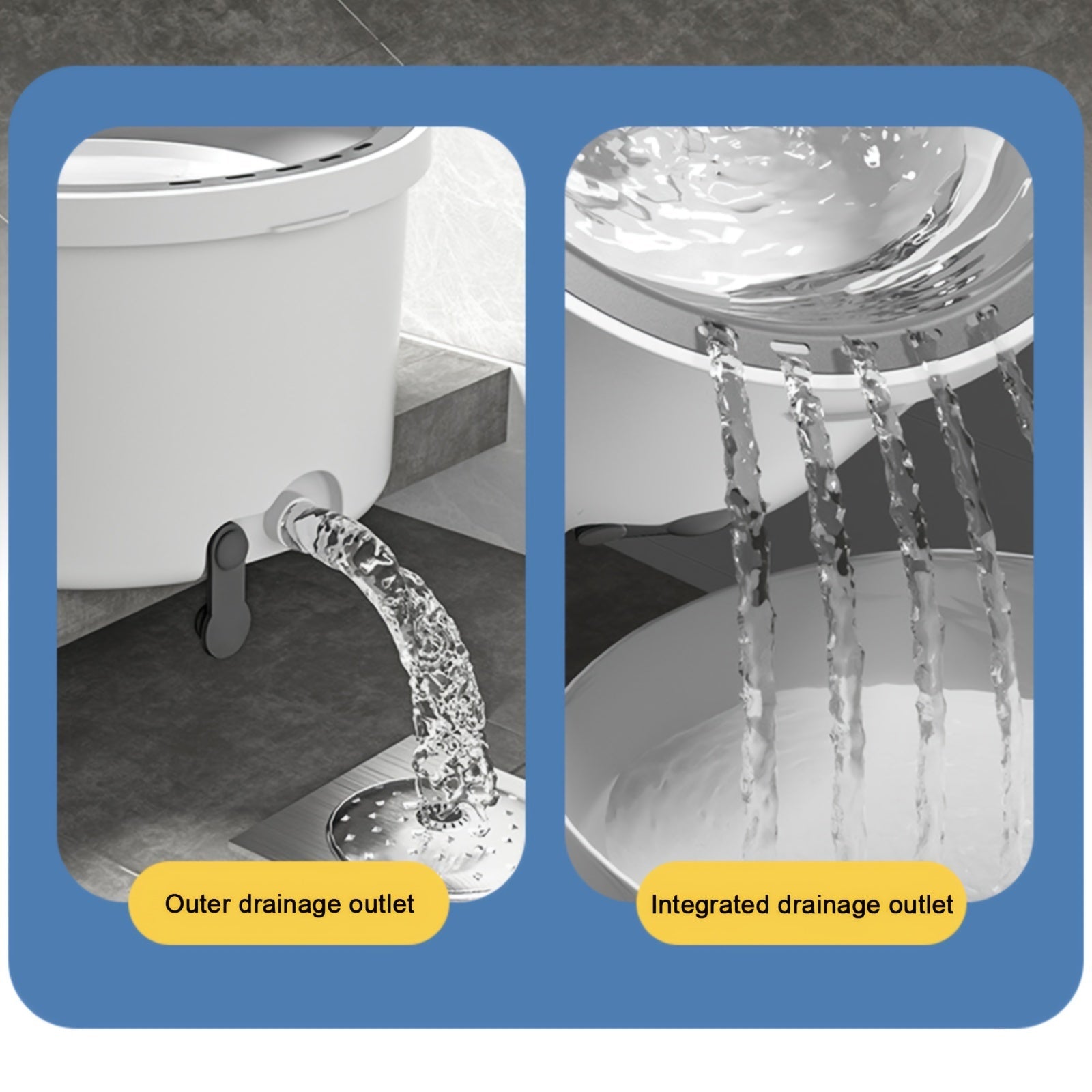 Adjustable Handle Mop Set for Dry and Wet Floor Cleaning with Bucket and Interchangeable Heads