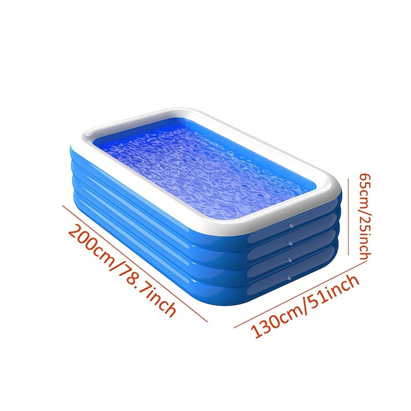 Extra Large PVC Inflatable Swimming Pool for Adults and Families 304.8x436.88x165.1 cm Portable Water Park Summer Fun