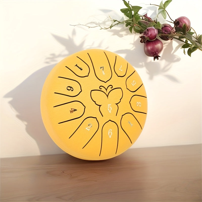 Steel Tongue Drum 11 Notes Carbon Steel for Sound Healing Meditation with Carry Bag and Accessories