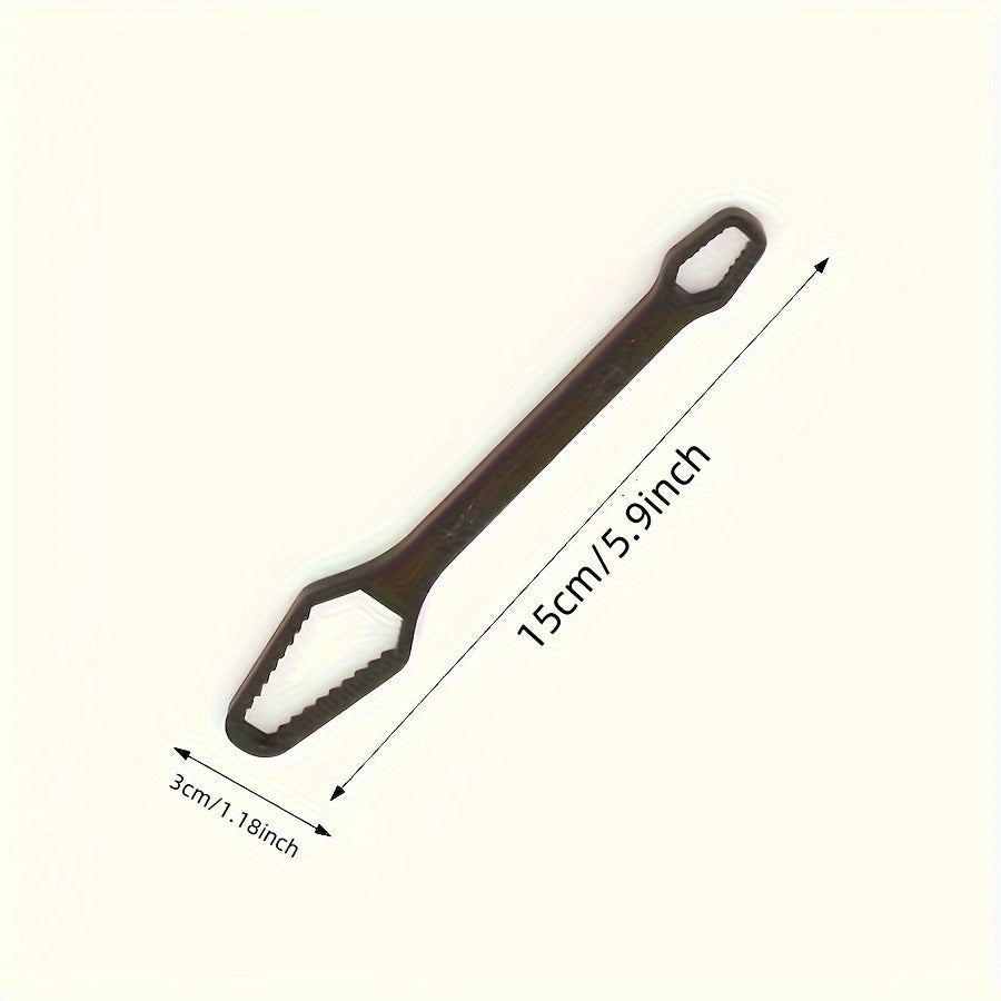 Black Adjustable Dual-Head Torx Wrench 3-17mm Self-Tightening Portable