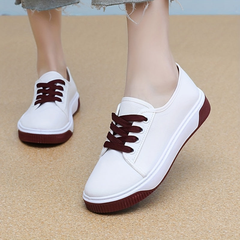 Women's Breathable Slip-On Sneakers All-Season Flat Shoes Black White