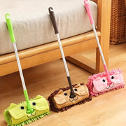 Mini Cartoon Mop Toy for Floor Cleaning, Portable, Wet and Dry Use