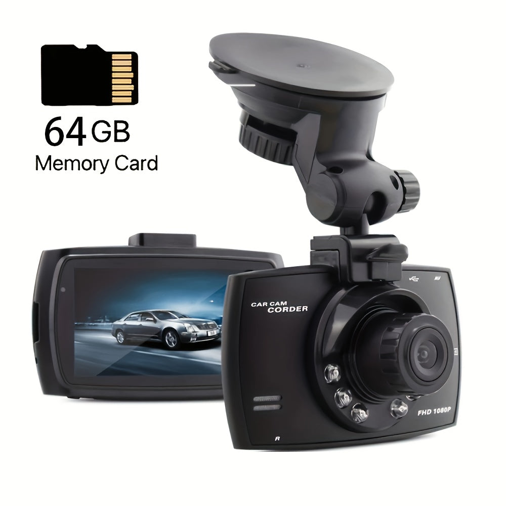 720P HD Car Dash Camera with 6.1cm IPS Display Wide Angle HDR Night Vision